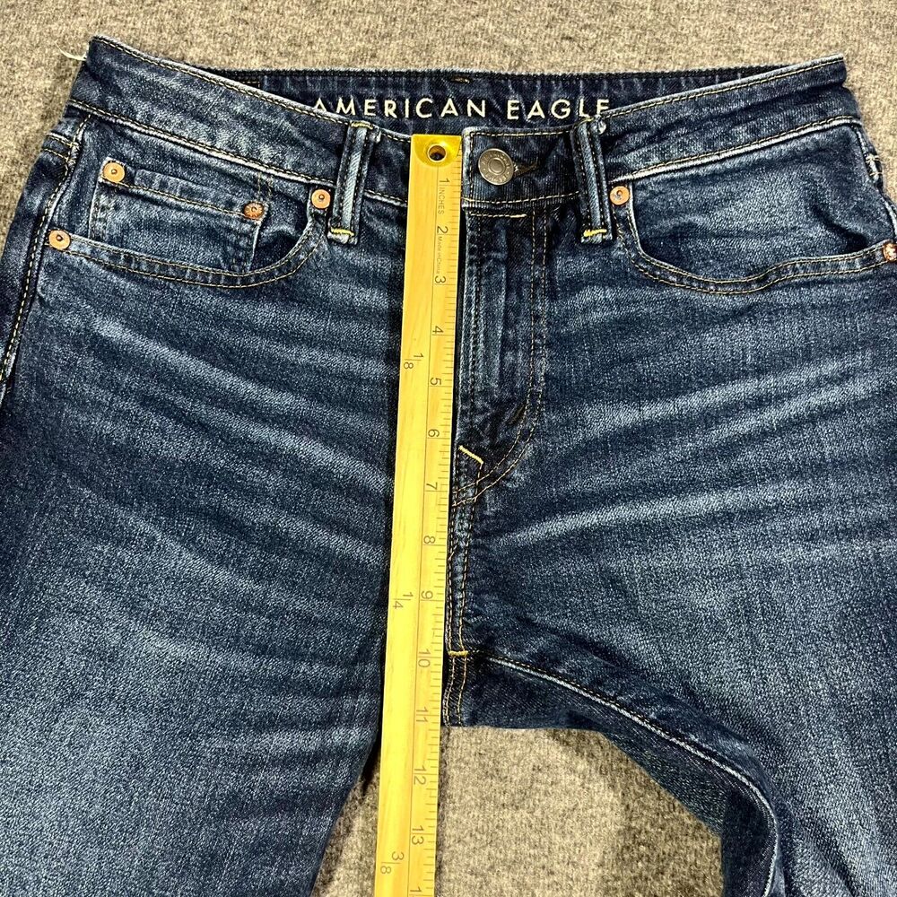 American Eagle Jeans Mens 29x34 (A:30x32.5) Athletic fit Whiskered Flex Denim - Picture 5 of 12
